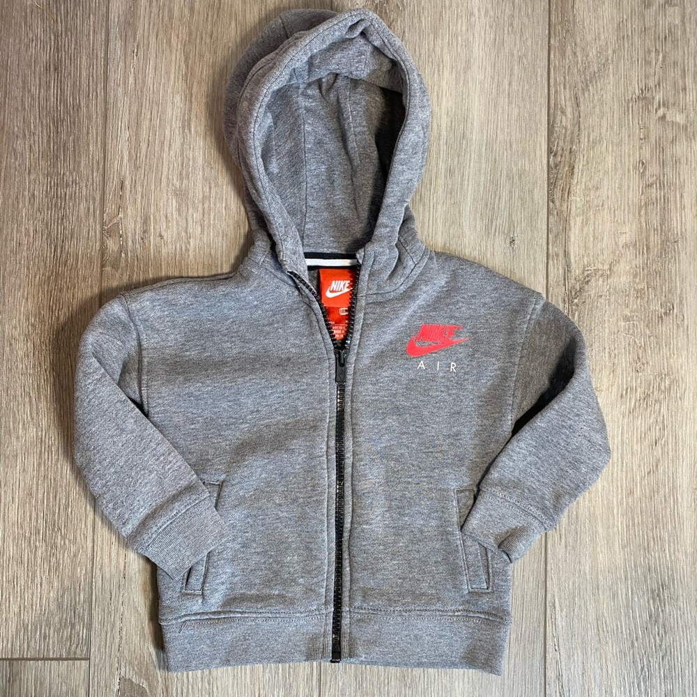 Nike Gray Zip-Up Hoodie Sweatshirt